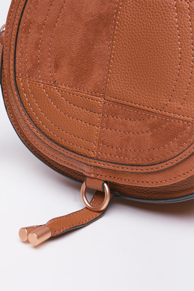 Tan Patch Detail Saddle Bag (2)