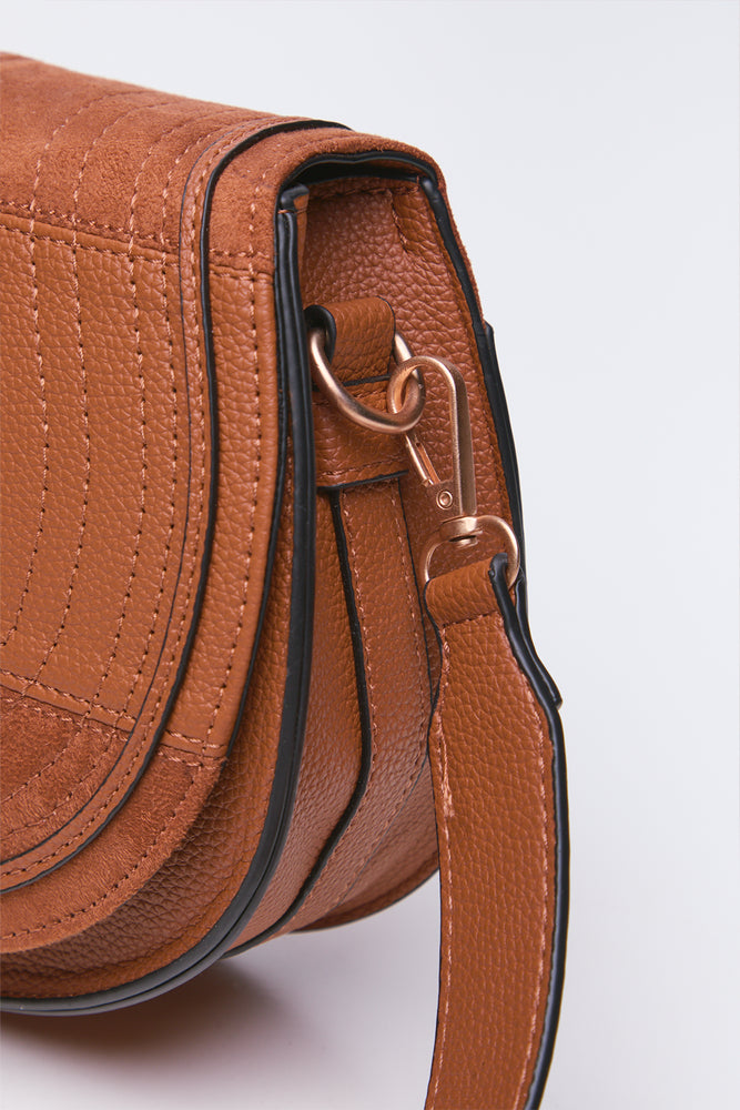Tan Patch Detail Saddle Bag (3)