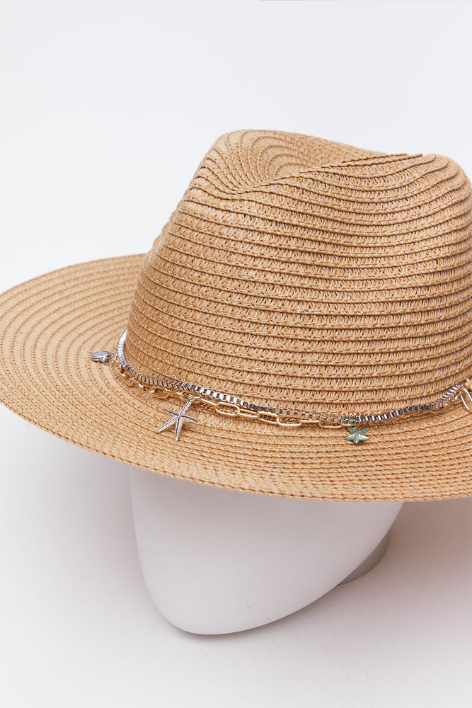 Natural Straw Fedora Hat (1)