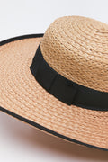 Natural Straw Floppy Sun Hat (1)