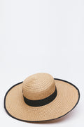 Natural Straw Floppy Sun Hat (2)