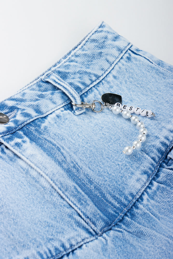 Rara Denim Skirt With Keychain (1)