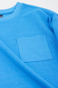 Blue Waffle Texture Pocket T-Shirt (1)