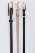 3 Pack Slim Buckle Belts