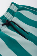 Green Striped Graphic Shorts (1)