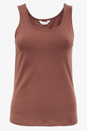 Chocolate Sleeveless Fitted Vest