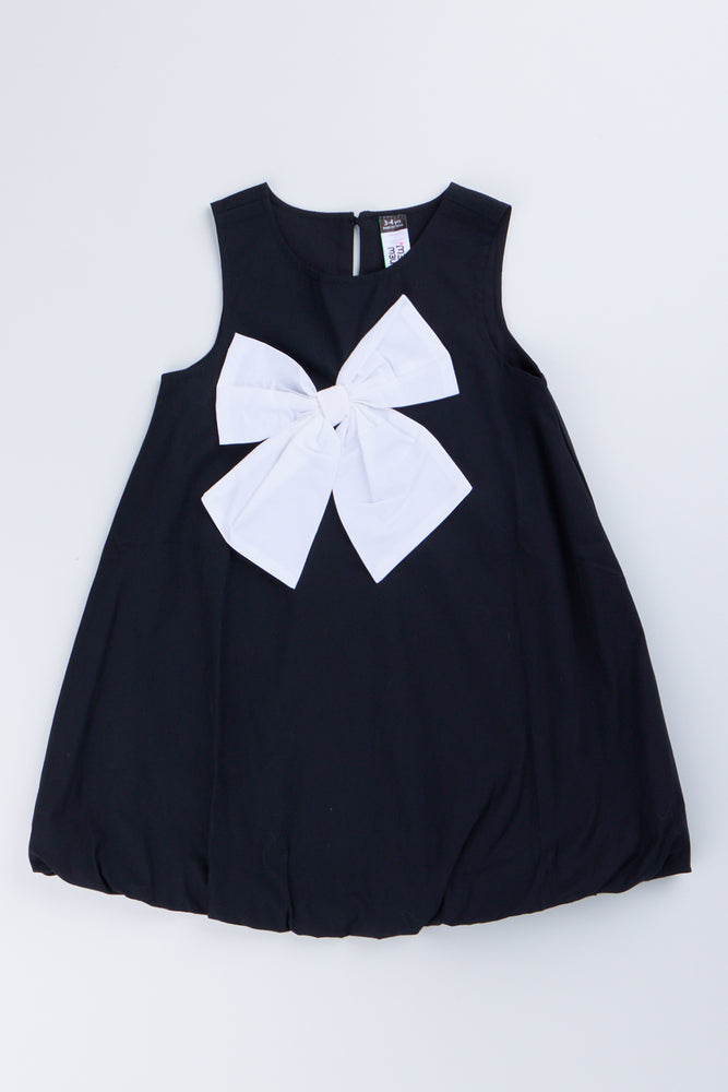 Black Bubble Dress With Bow