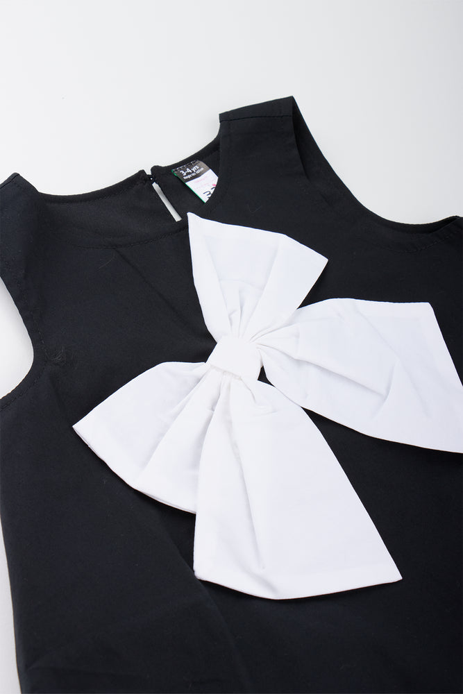 Black Bubble Dress With Bow (1)