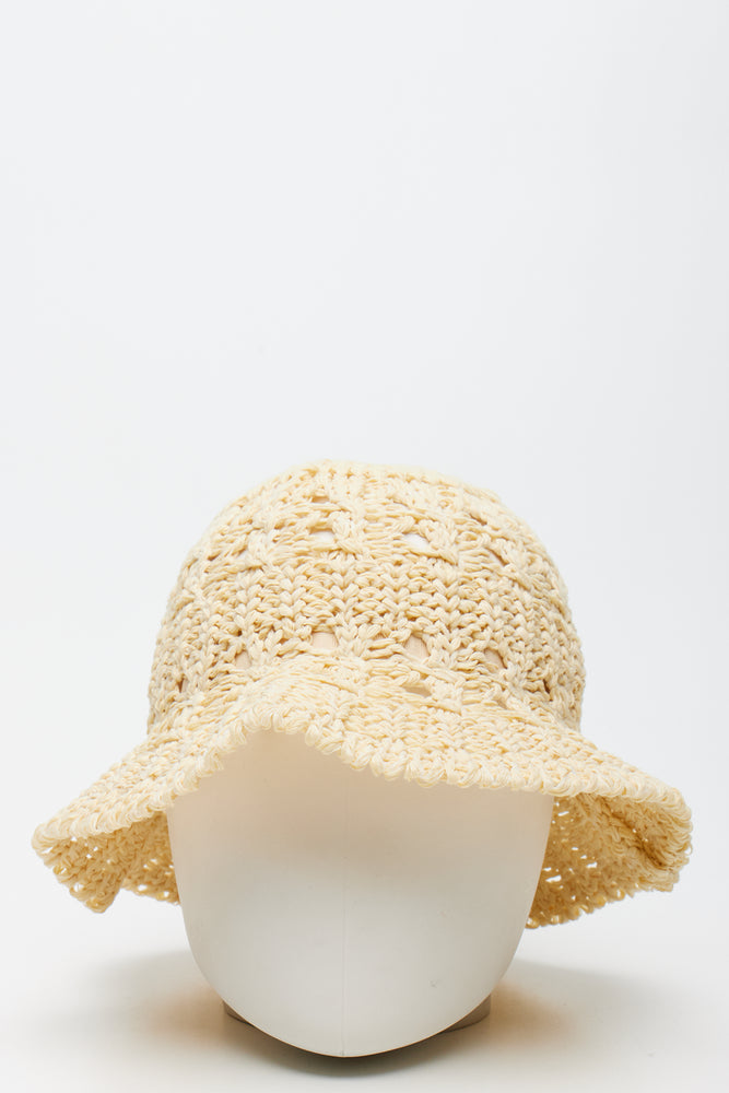 Woven Straw Bucket Hat