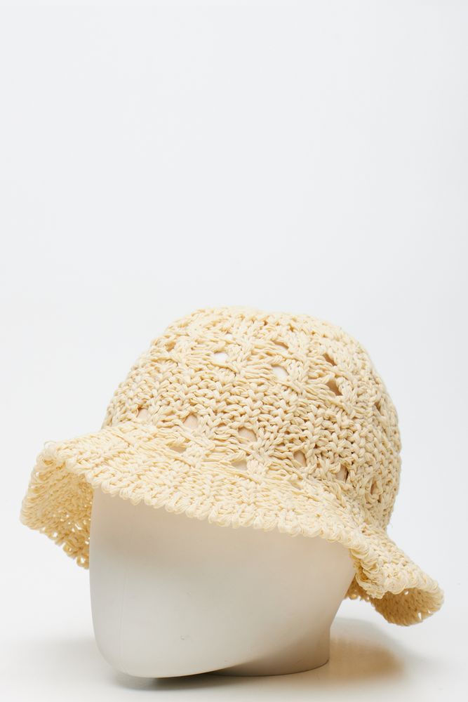 Woven Straw Bucket Hat (1)