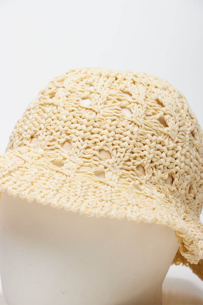 Woven Straw Bucket Hat (2)