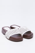 White Block Heel Sandals