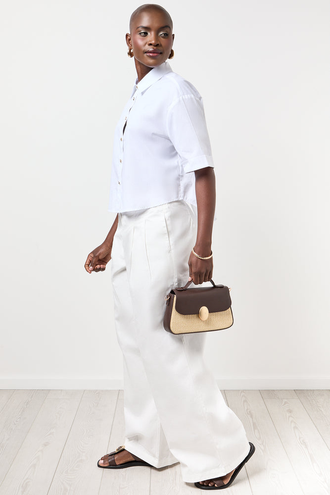 White Short Sleeve Cotton Shirt (1)