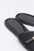 Black Metal Trim Mule Sandals (3)