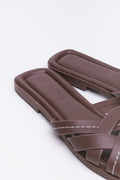 Brown Knot Design Mule Sandals (3)