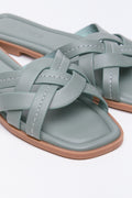 Sage Knot Top Stitch Mule Sandals (2)