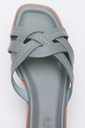 Sage Knot Top Stitch Mule Sandals (4)