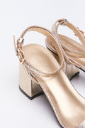 Gold Block Heel Sandals (3)