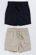 Boys Woven Cargo Shorts 2 Pack