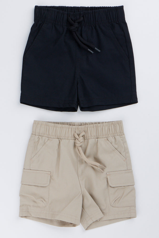 Boys Woven Cargo Shorts 2 Pack