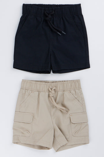 Boys Woven Cargo Shorts 2 Pack