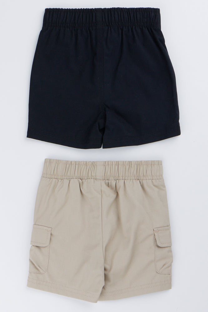 Boys Woven Cargo Shorts 2 Pack (2)