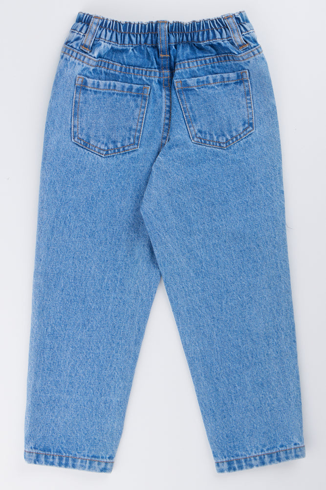 Blue Floral Embroidered Jeans (2)