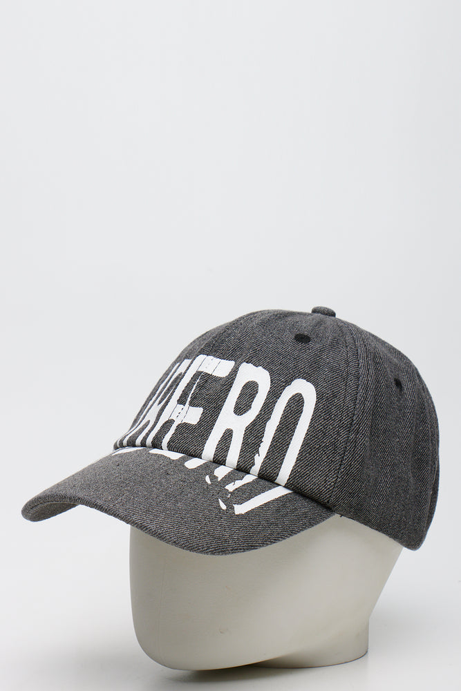 Grey Embroidered Peak Cap