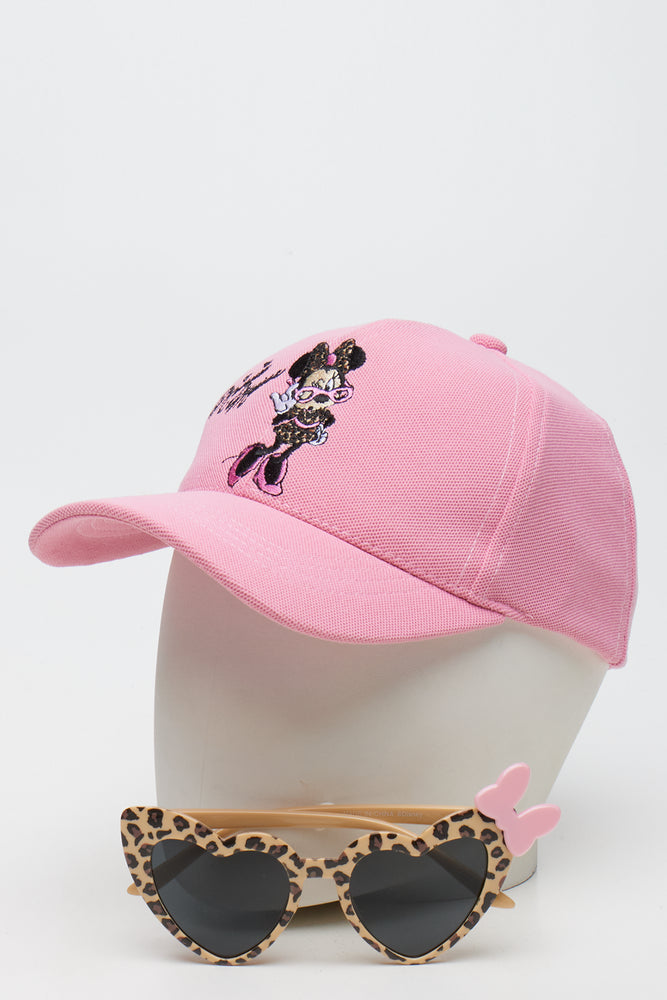 Pink Minnie Mouse Cap Set