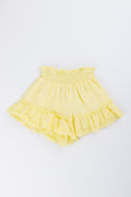 Yellow Anglaise Frill Shorts