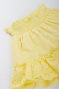 Yellow Anglaise Frill Shorts (1)