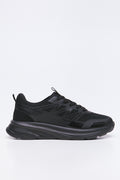 All Black Panel Detail Trainers (1)