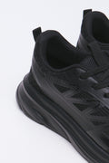 All Black Panel Detail Trainers (3)