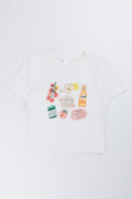 White Fruit Graphic T-Shirt