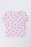 Pink Polka Dot Ribbed T-Shirt (2)