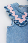 Peter Pan Collar Denim Dress (1)