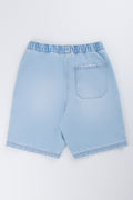 Light Blue Pull On Denim Shorts (2)