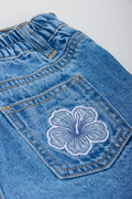 Butterfly Applique Denim Skort (1)