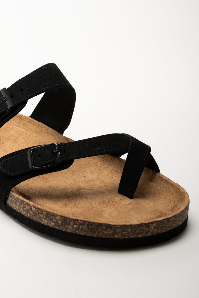 Black Toe Post Footbed Sandals (2)