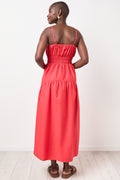 Red Sleeveless Floral Maxi Dress (2)