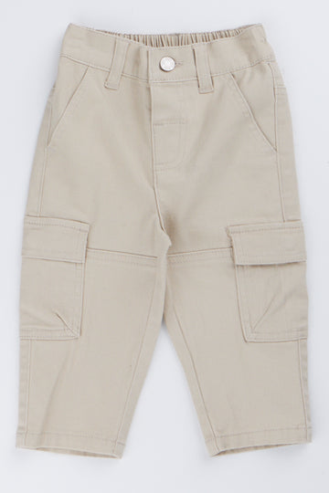 Stone Cargo Pants With Pockets