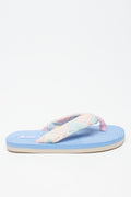 Pastel Palm Print Flip Flops (1)