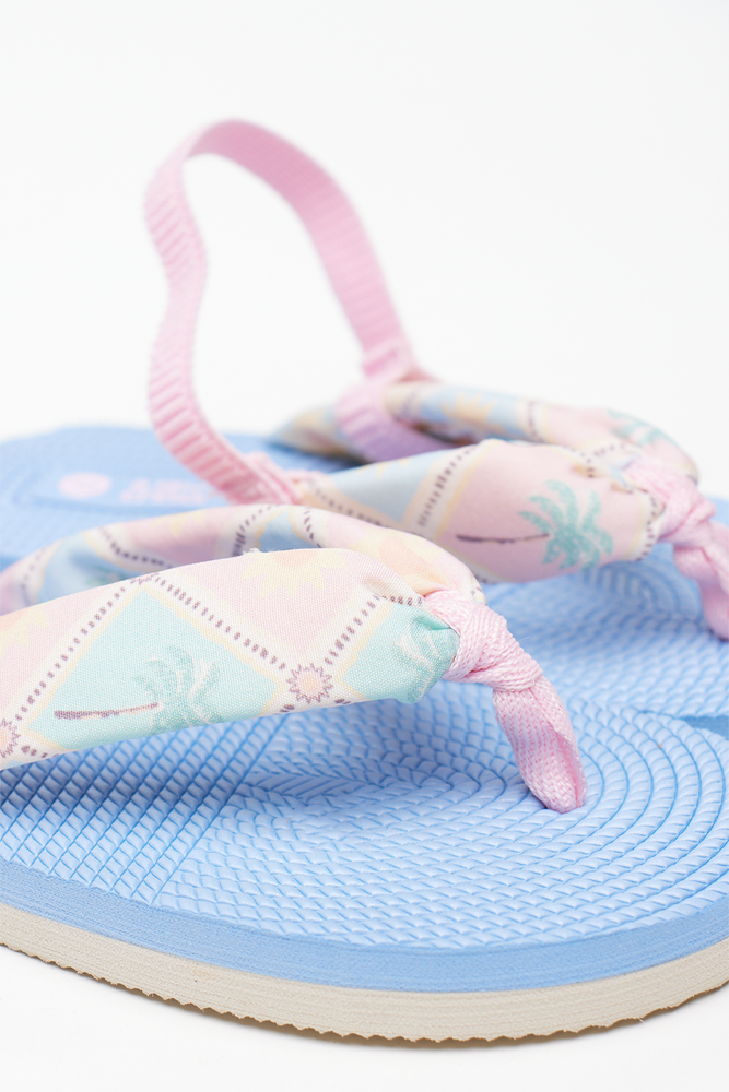 Pastel Palm Print Flip Flops (2)