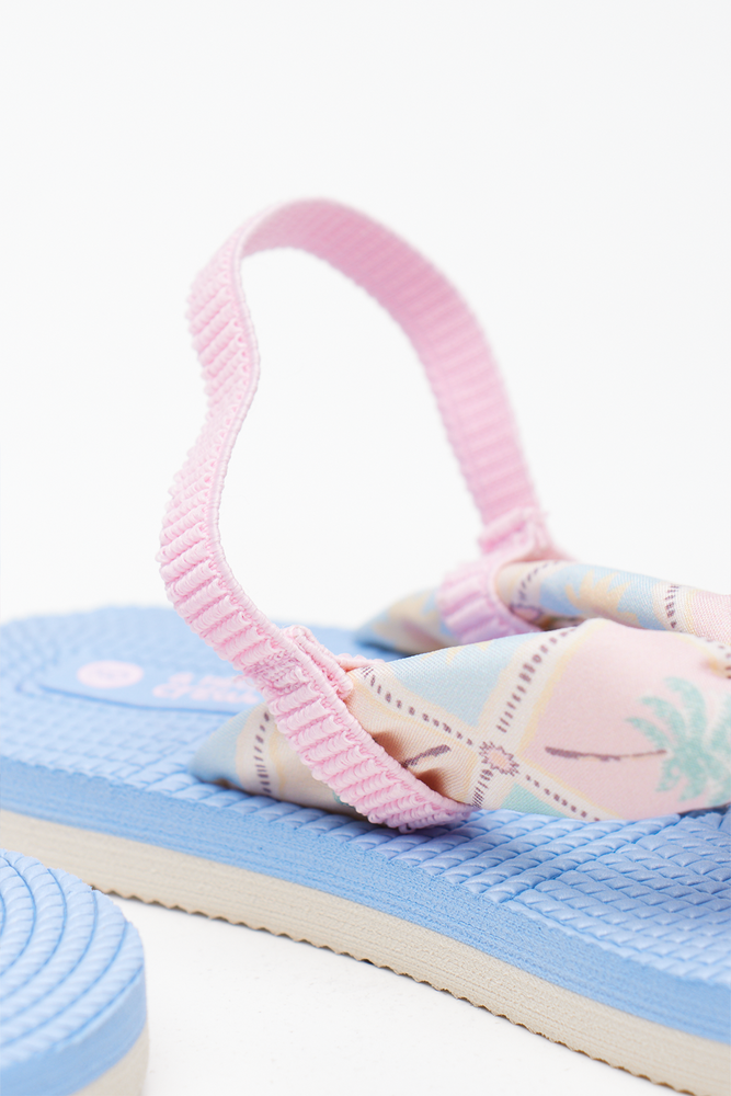 Pastel Palm Print Flip Flops (3)