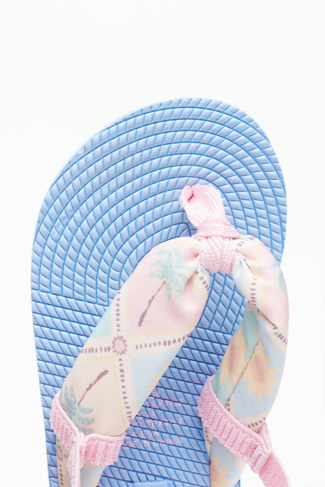 Pastel Palm Print Flip Flops (4)