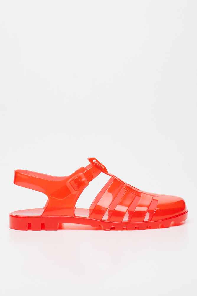 Red Jelly Fisherman Sandals (1)
