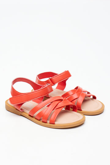 Red Strappy Comfort Sandals