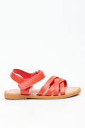 Red Strappy Comfort Sandals (1)