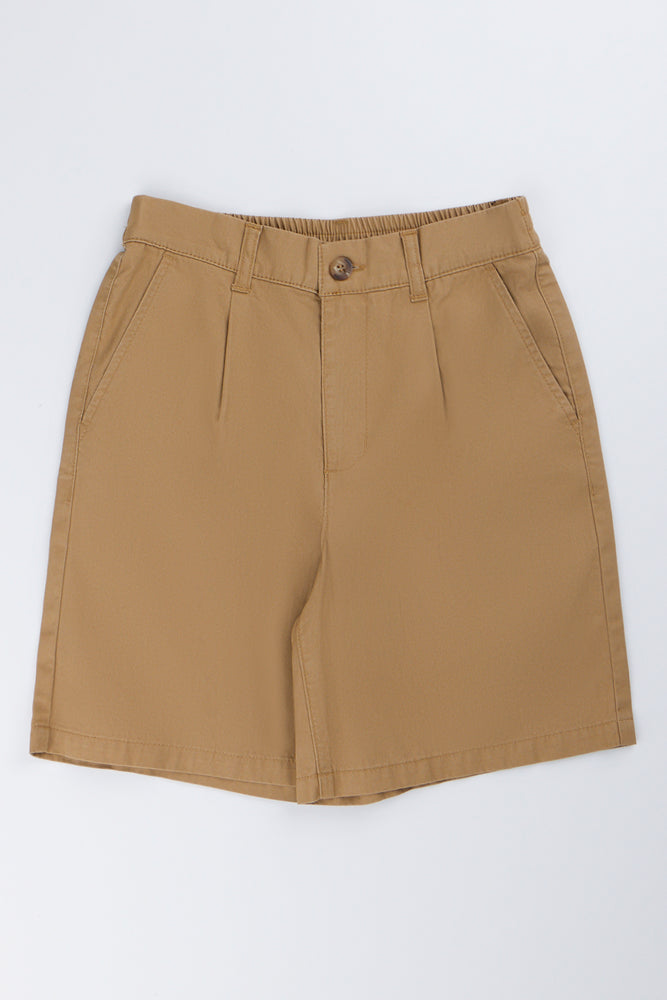 Brown Casual Chino Shorts