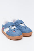 Denim Strawberry Print Sneakers